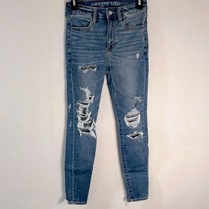 American Eagle outfitters, ripped jeans skinny jeans . Size 2 short
